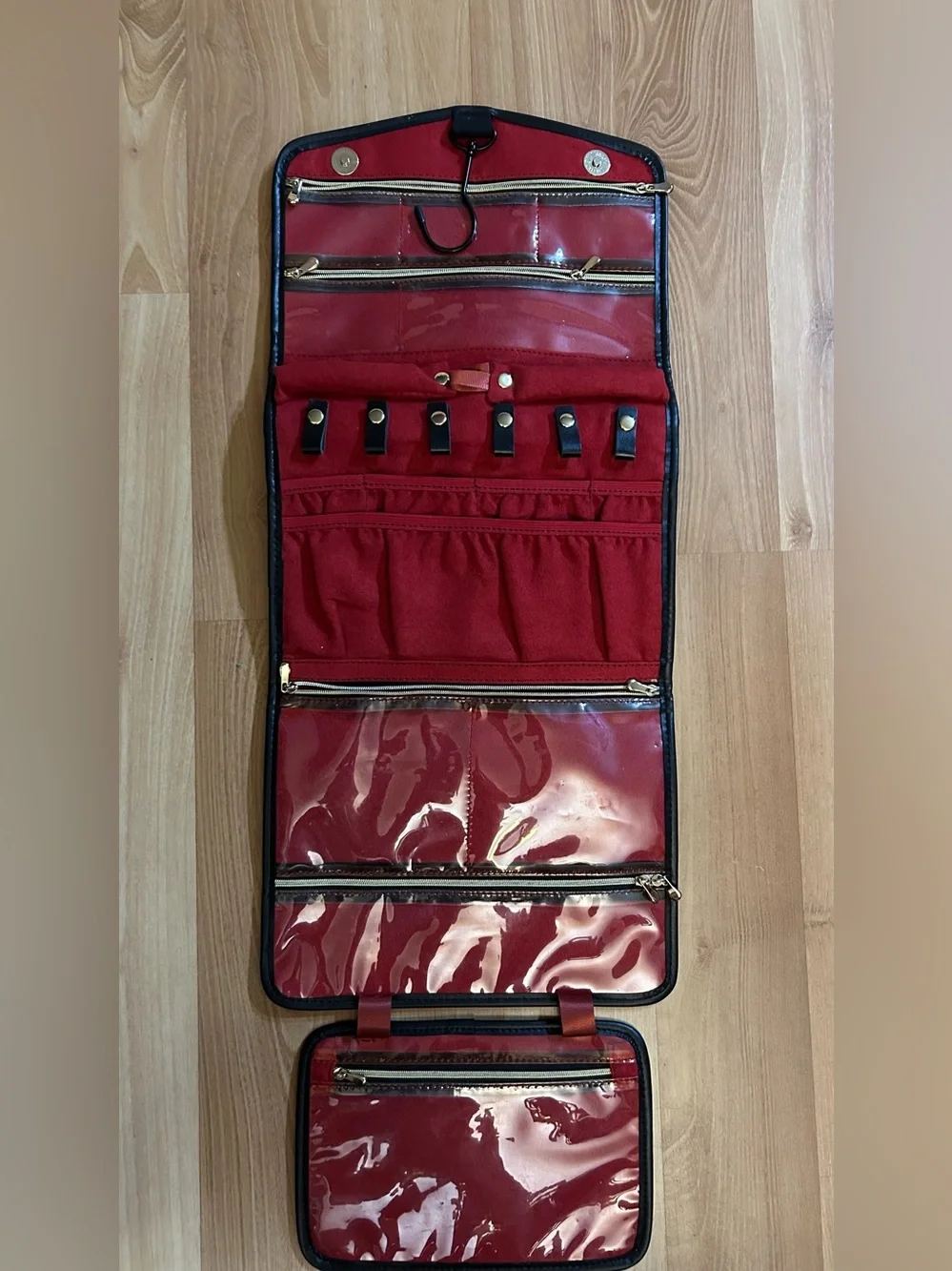 CHICECO Travel Jewelry Organizer Roll for Women, Dual Zippered Jewelry Case